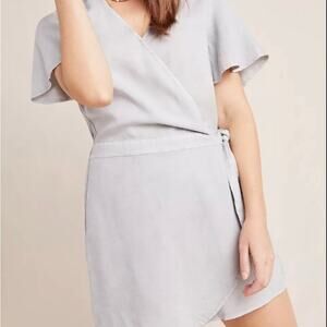 Cloth & Stone for Anthropologie
Romper Gray Wrap Front Wrap Dress